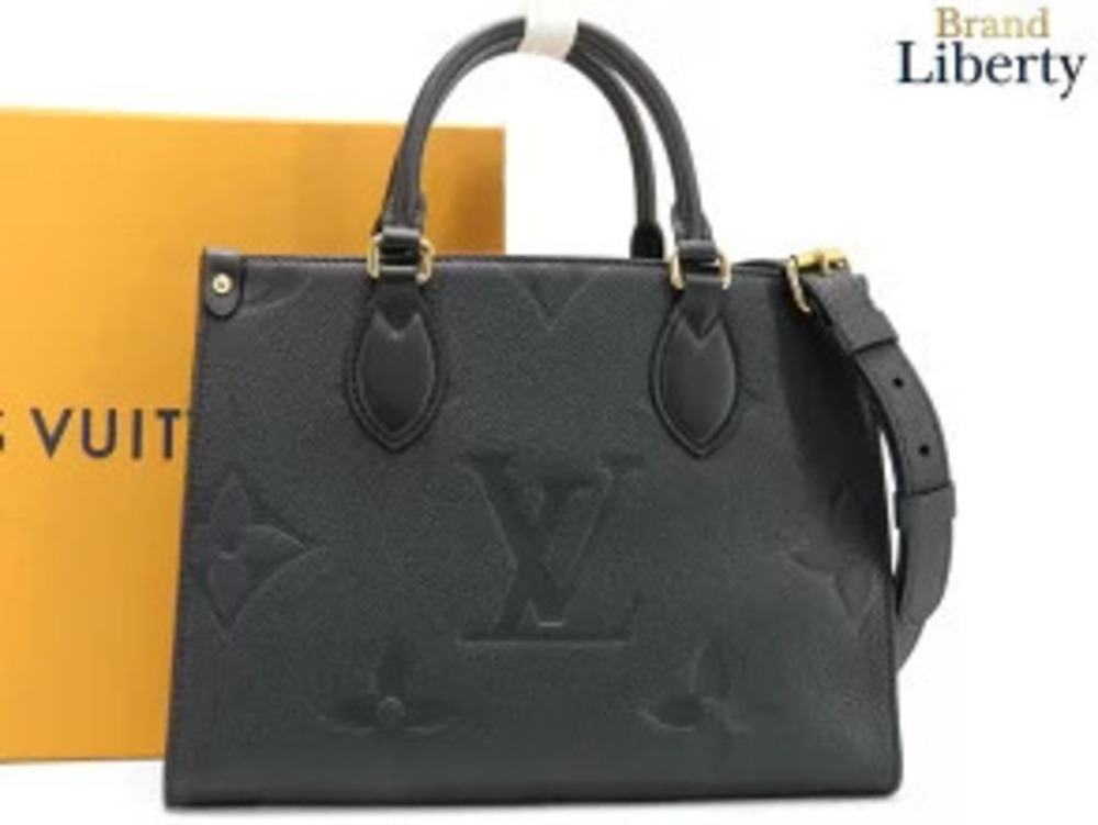 Louis Vuitton Monogram Empreinte OnTheGo Handbag Tote Bag Shoulder Noir Black